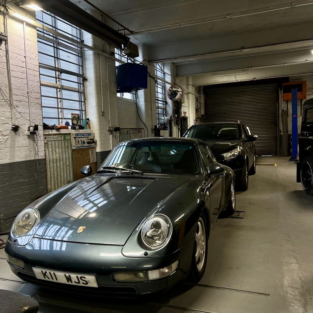 Porsche 911 in the workshop at 5 Star Motors
