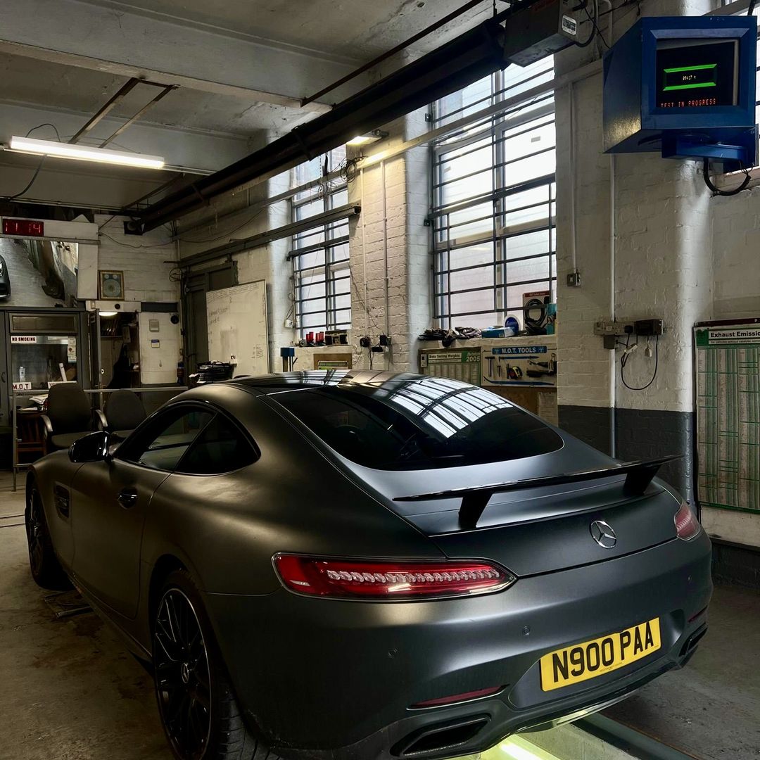 Mercedes-AMG GT on the MOT bay at 5 Star Motors
